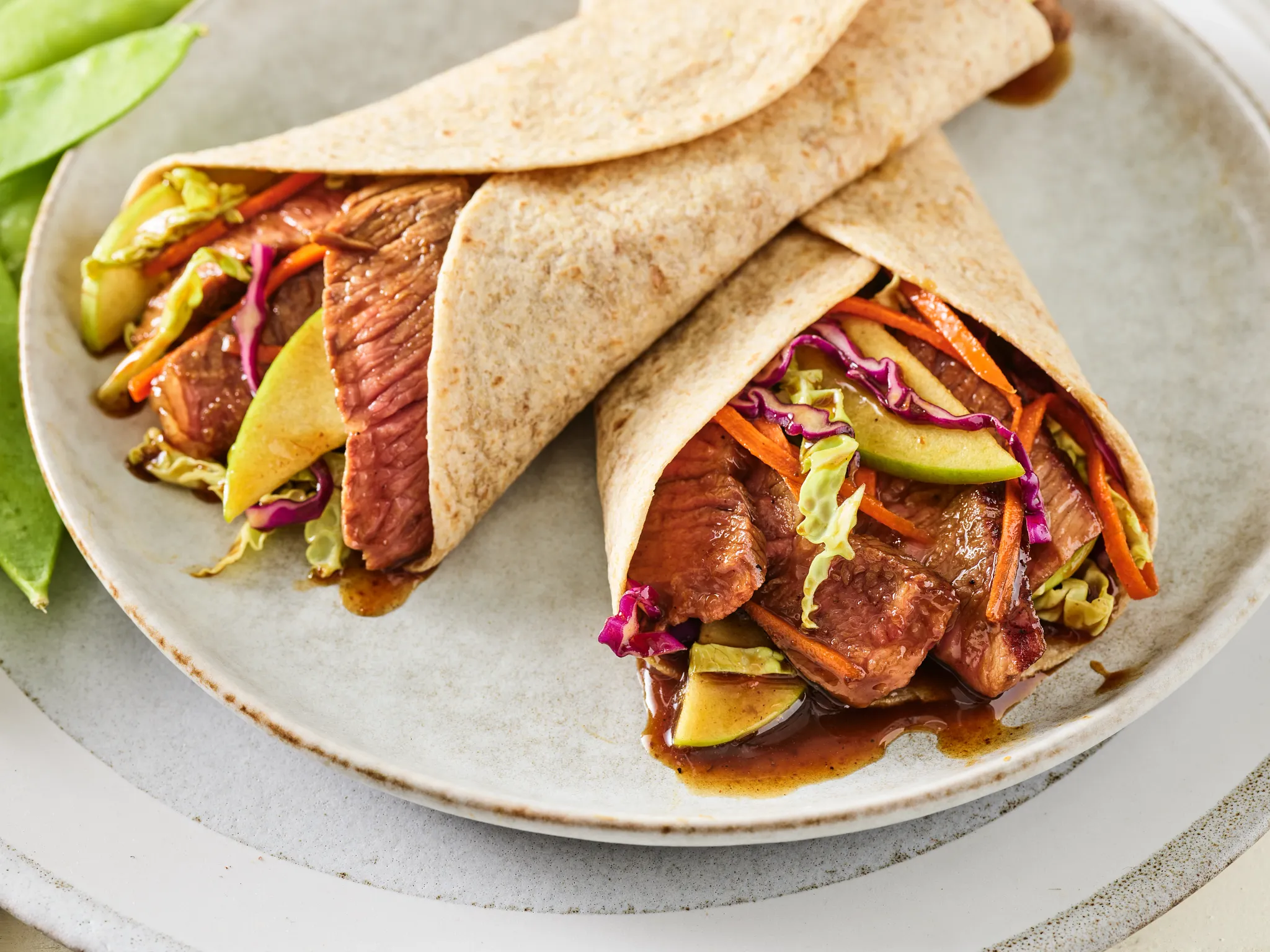 Mu Shu Steak & Apple Wraps